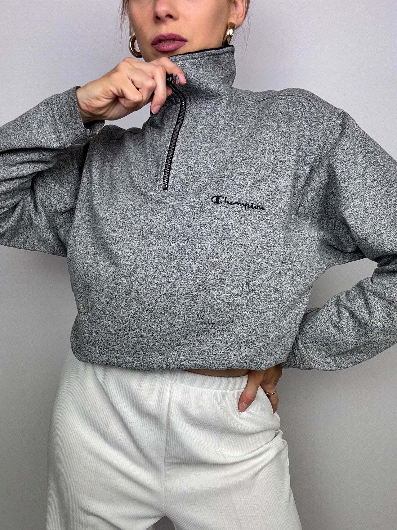 Pull vintage américain gris champion