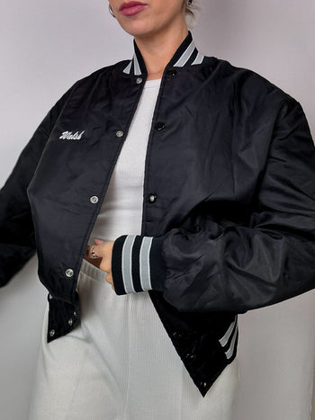 Walsh Black American Bomber Jacket