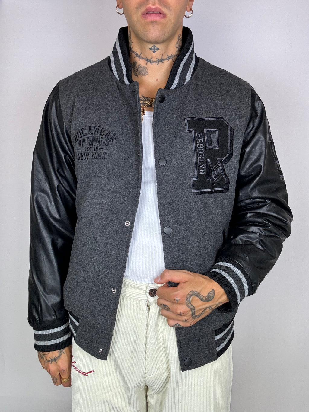 Vintage black bomber 