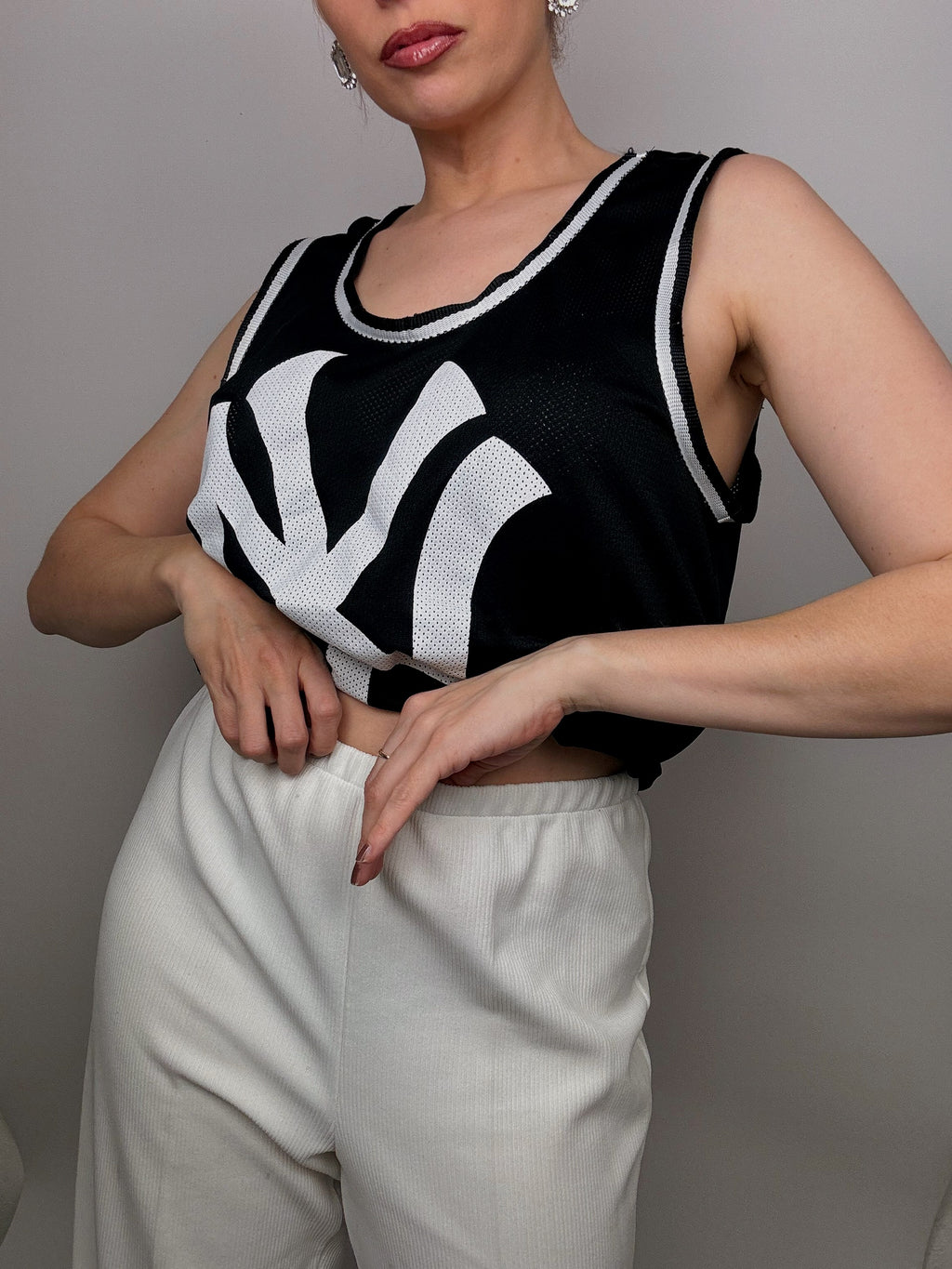 Vintage amerikanisches Trikot schwarz L