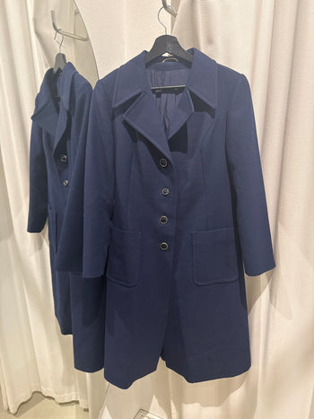 Manteau femme marine avec bouton M live