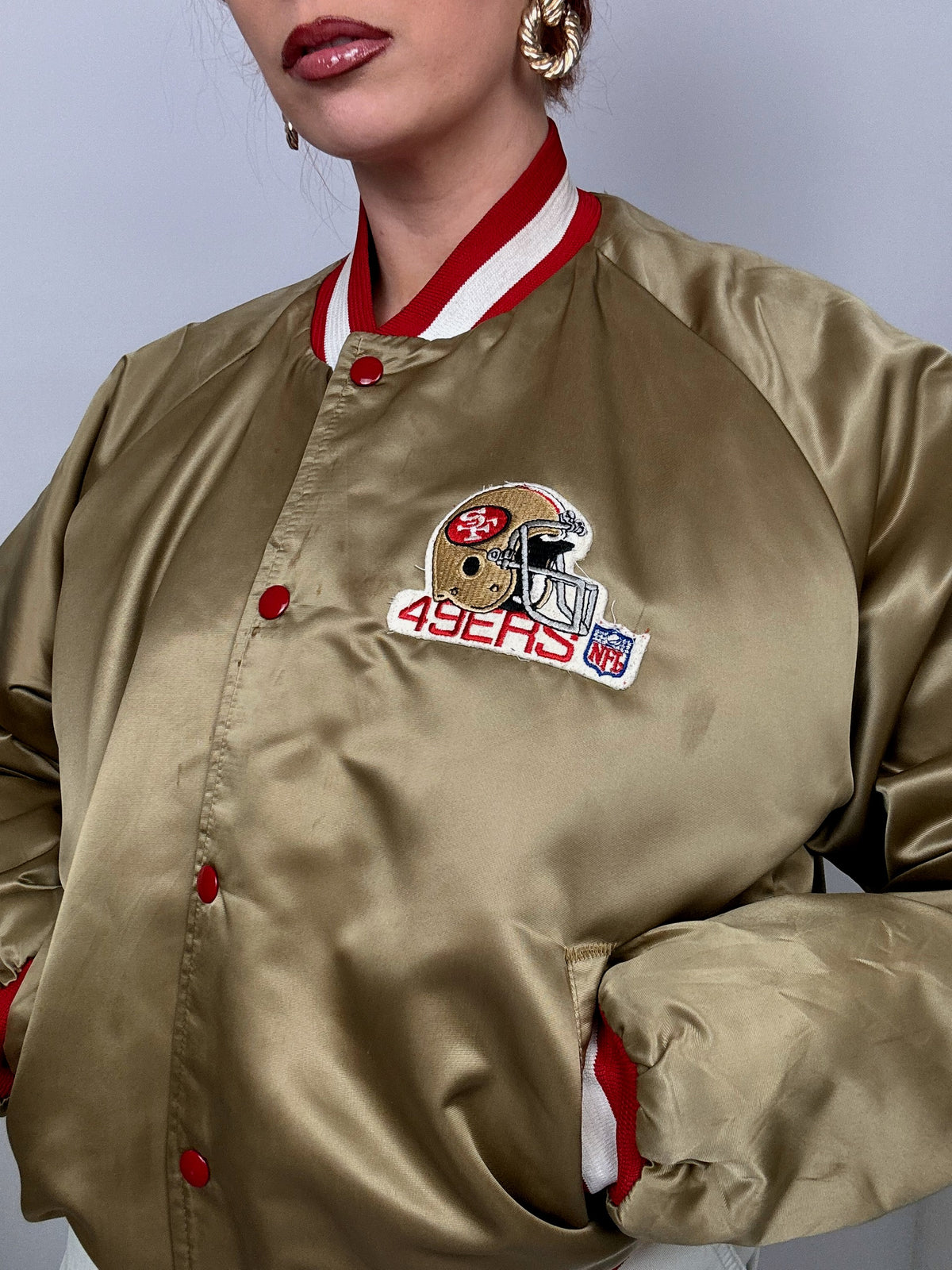 Vintage XL Gold/Red Bomber