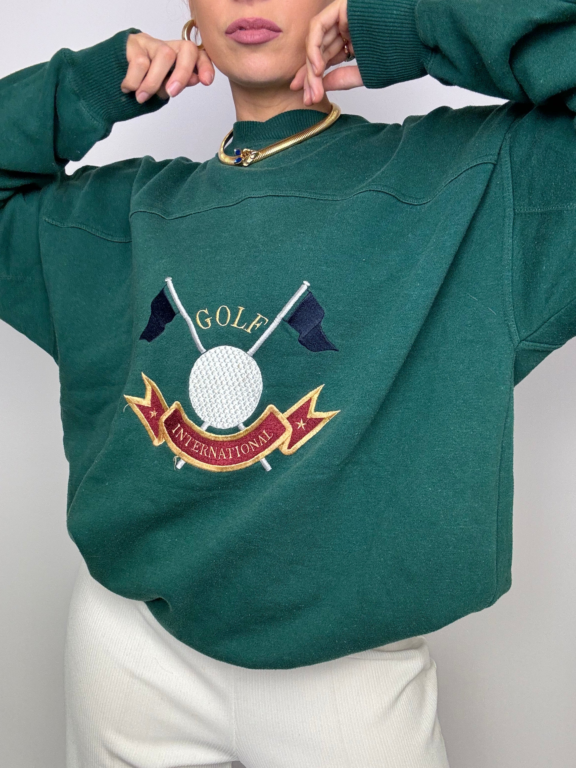 Green American Vintage Sweater