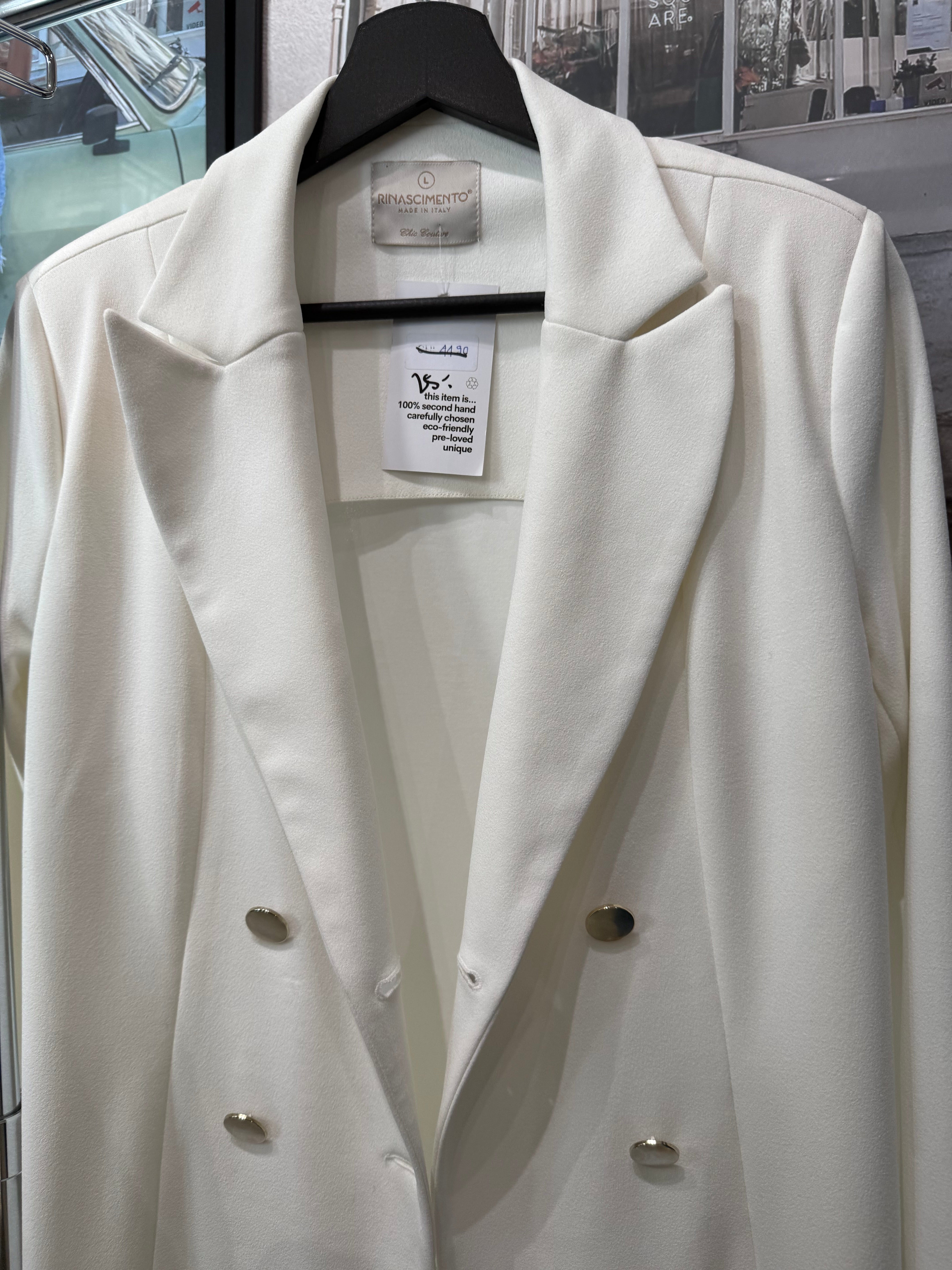 Blazer long blanc M
