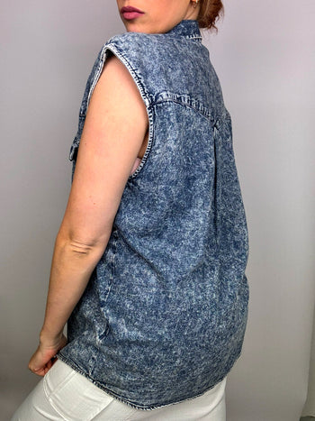 Vintage Washed Denim Vest