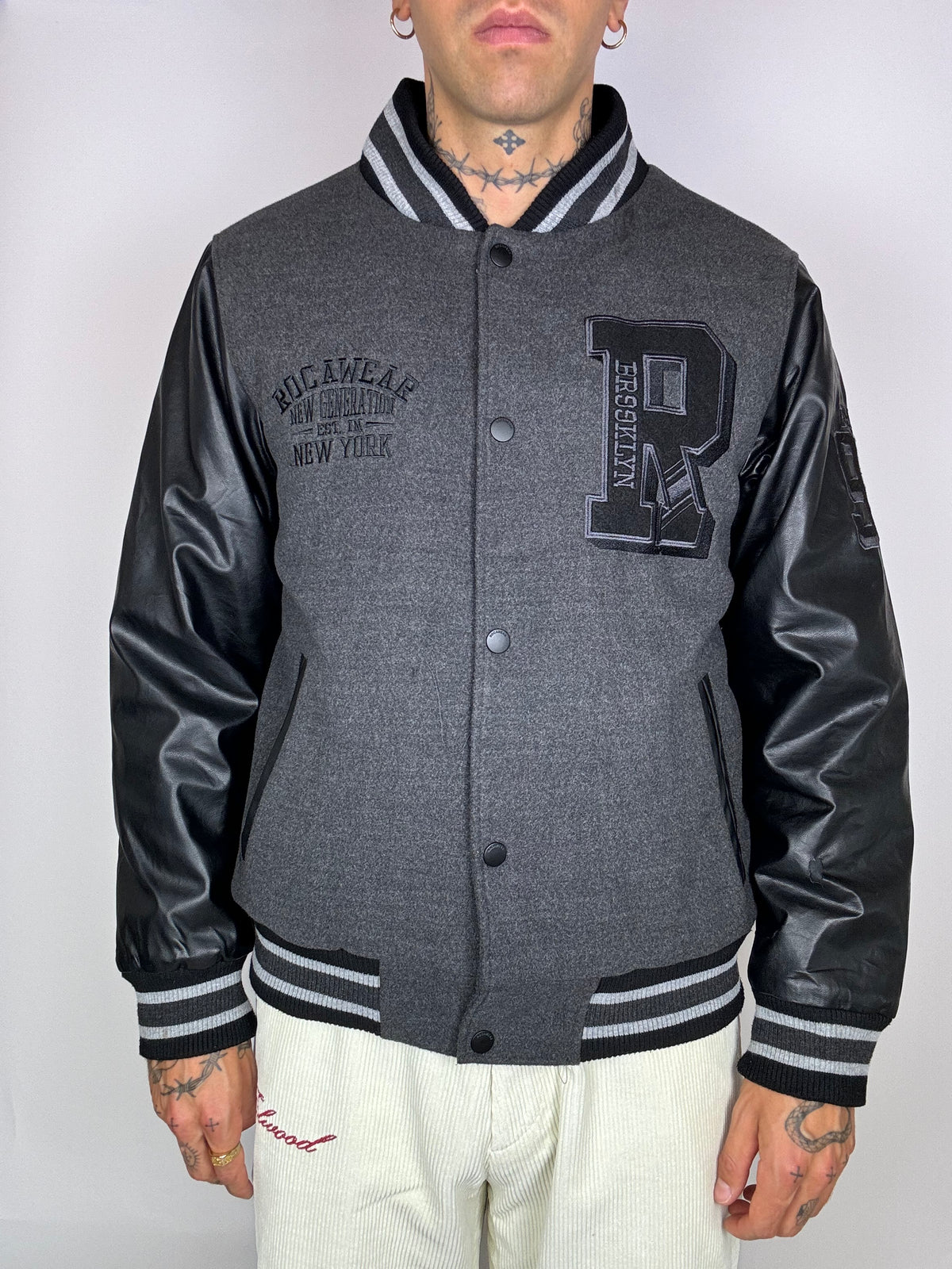 Vintage black bomber 