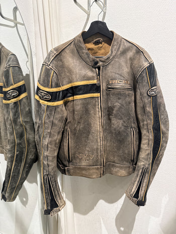 Veste de moto en cuir S/M live