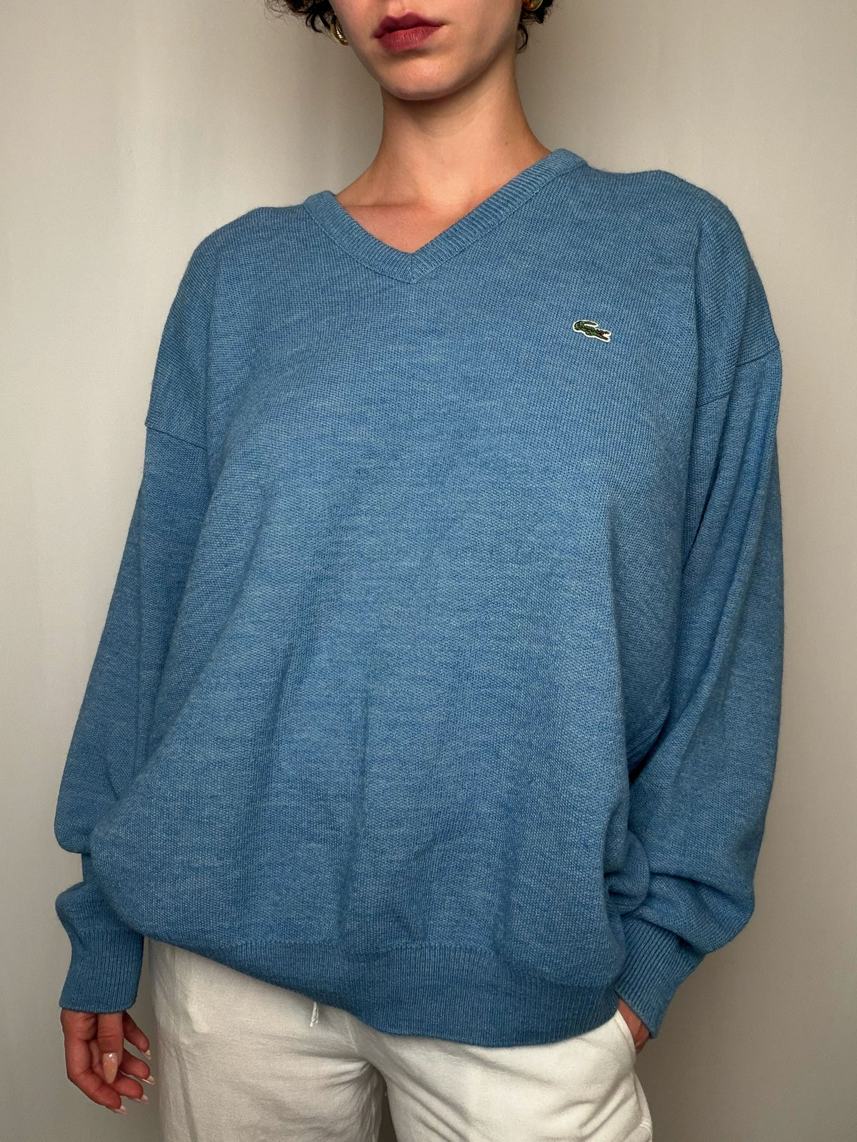 Pull Bleu Lacoste M vintage