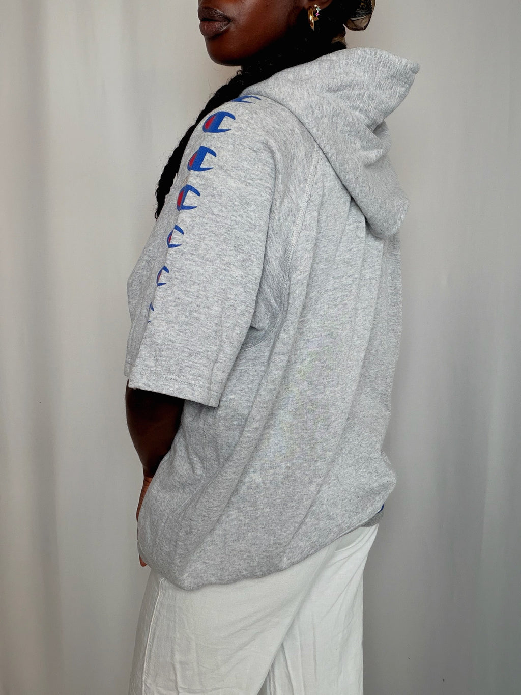 Sweat gris et blanc Nike XS vintage