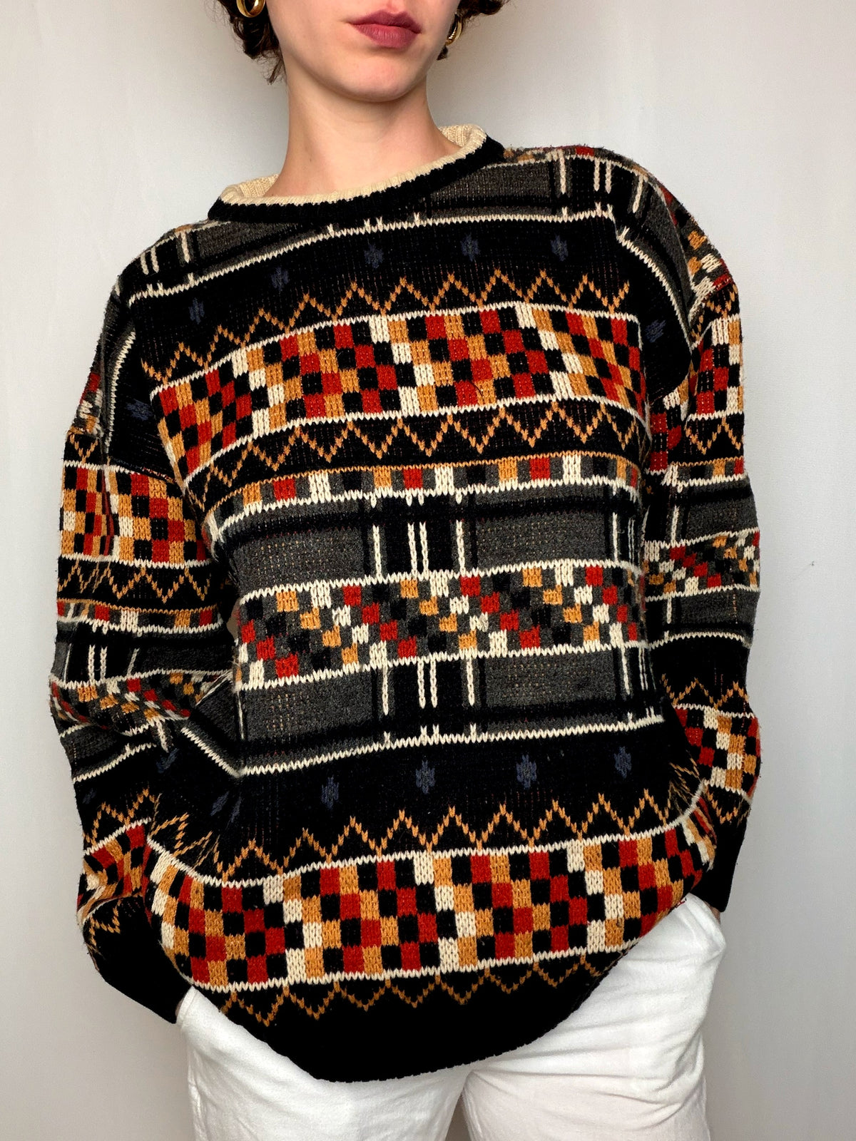 Pull à motifs multicolores Teddy Smith L vintage