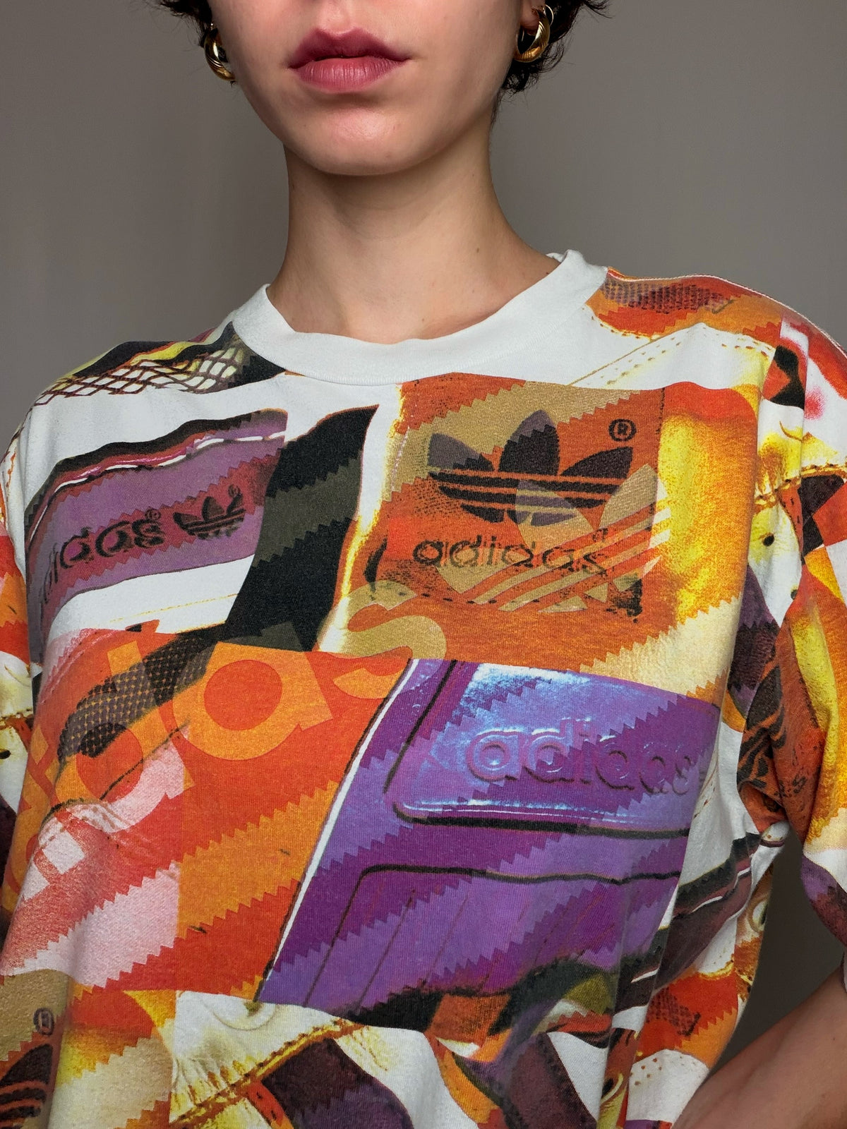 Tshirt Imprimé Multicolore Adidas XL vintage