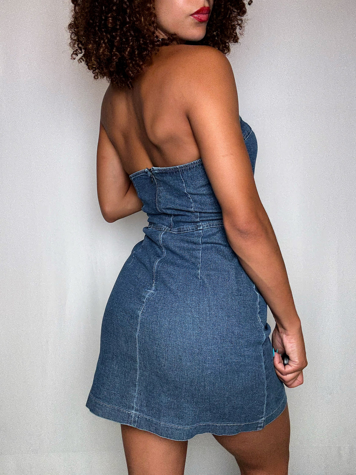 Robe En jean à paillettes S/M vintage