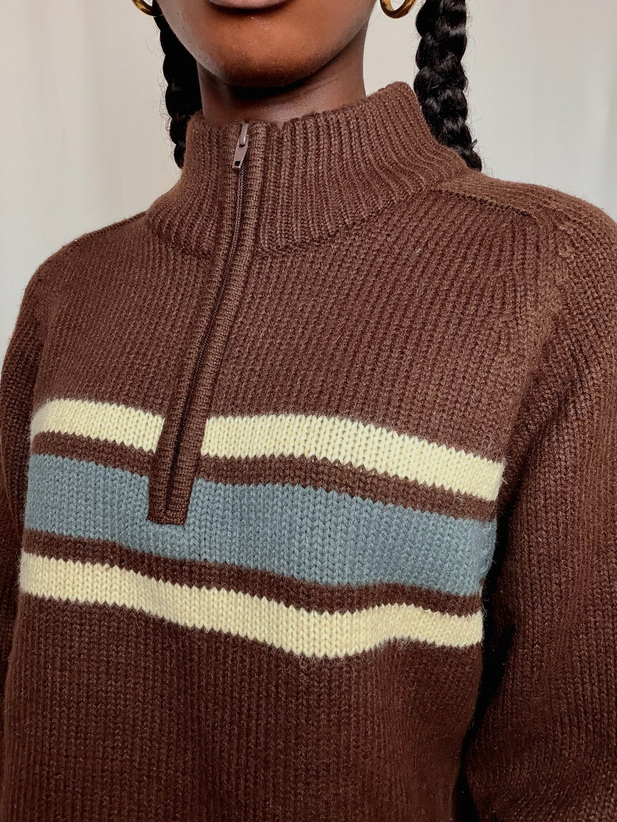 Pull Marron L vintage