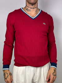 Lacoste pink and blue V-neck sweater