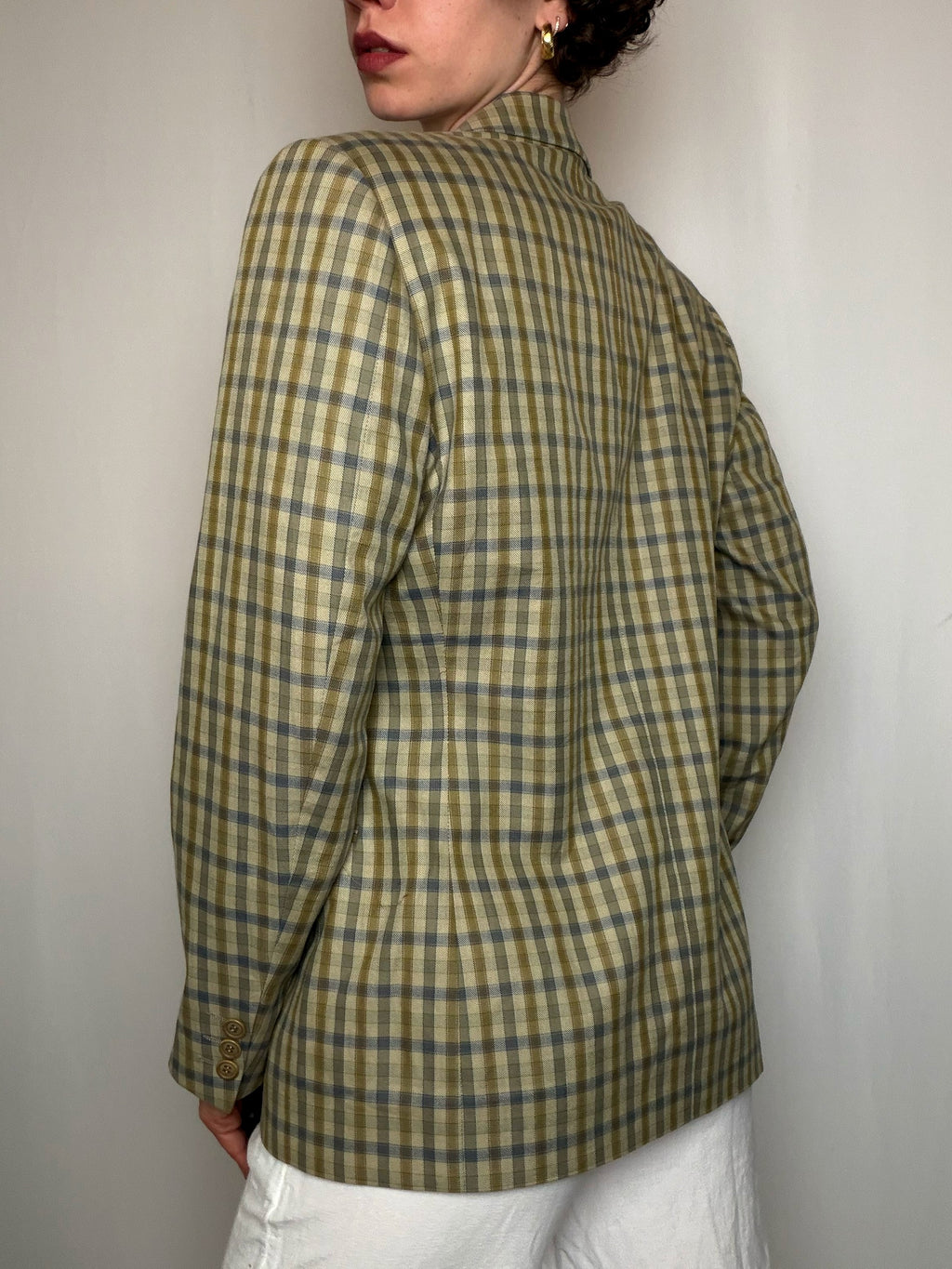 Blazer à carreaux L vintage
