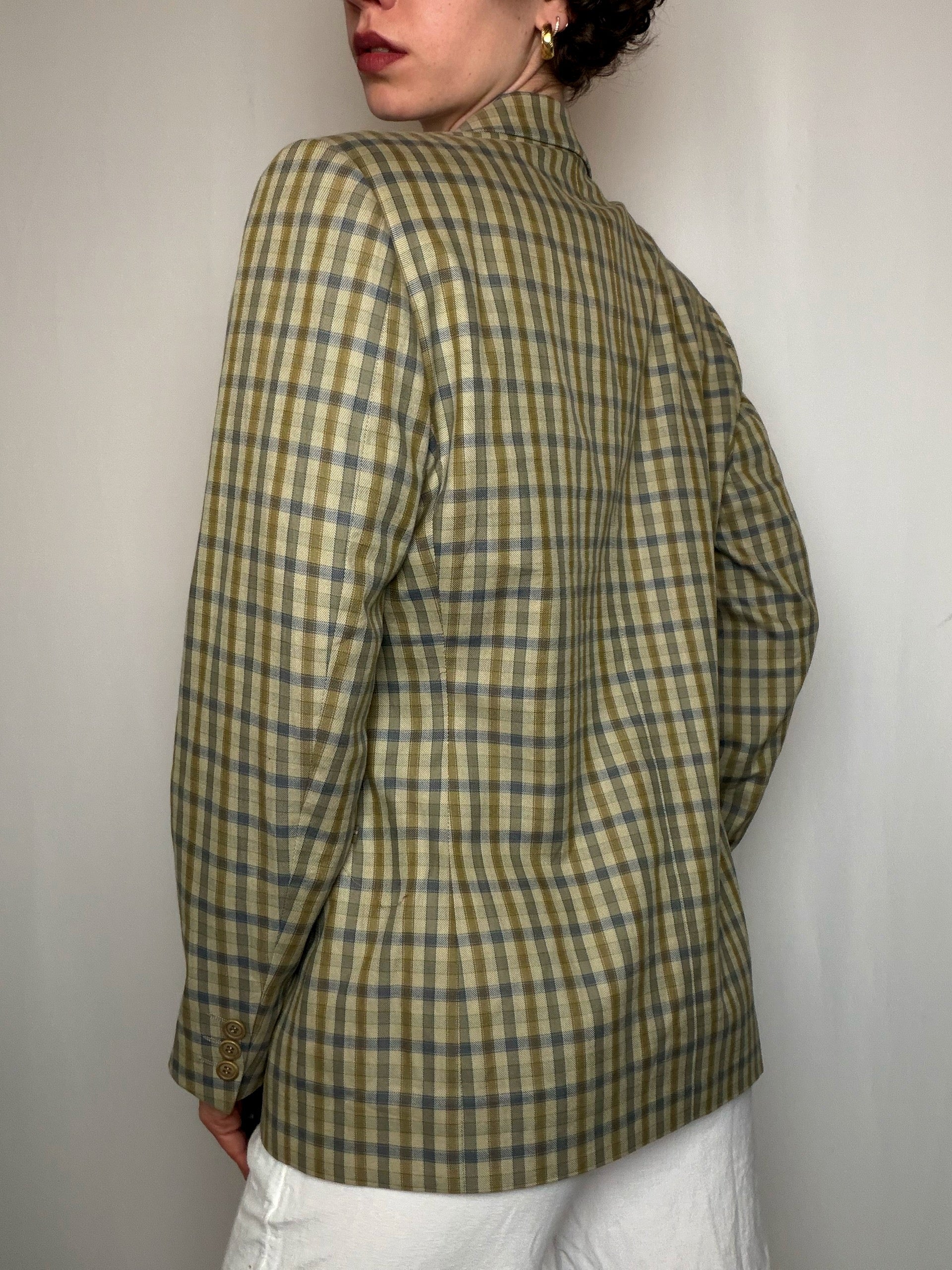 Blazer à carreaux L vintage