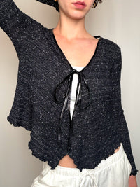 cardigan Noir Chiné M vintage
