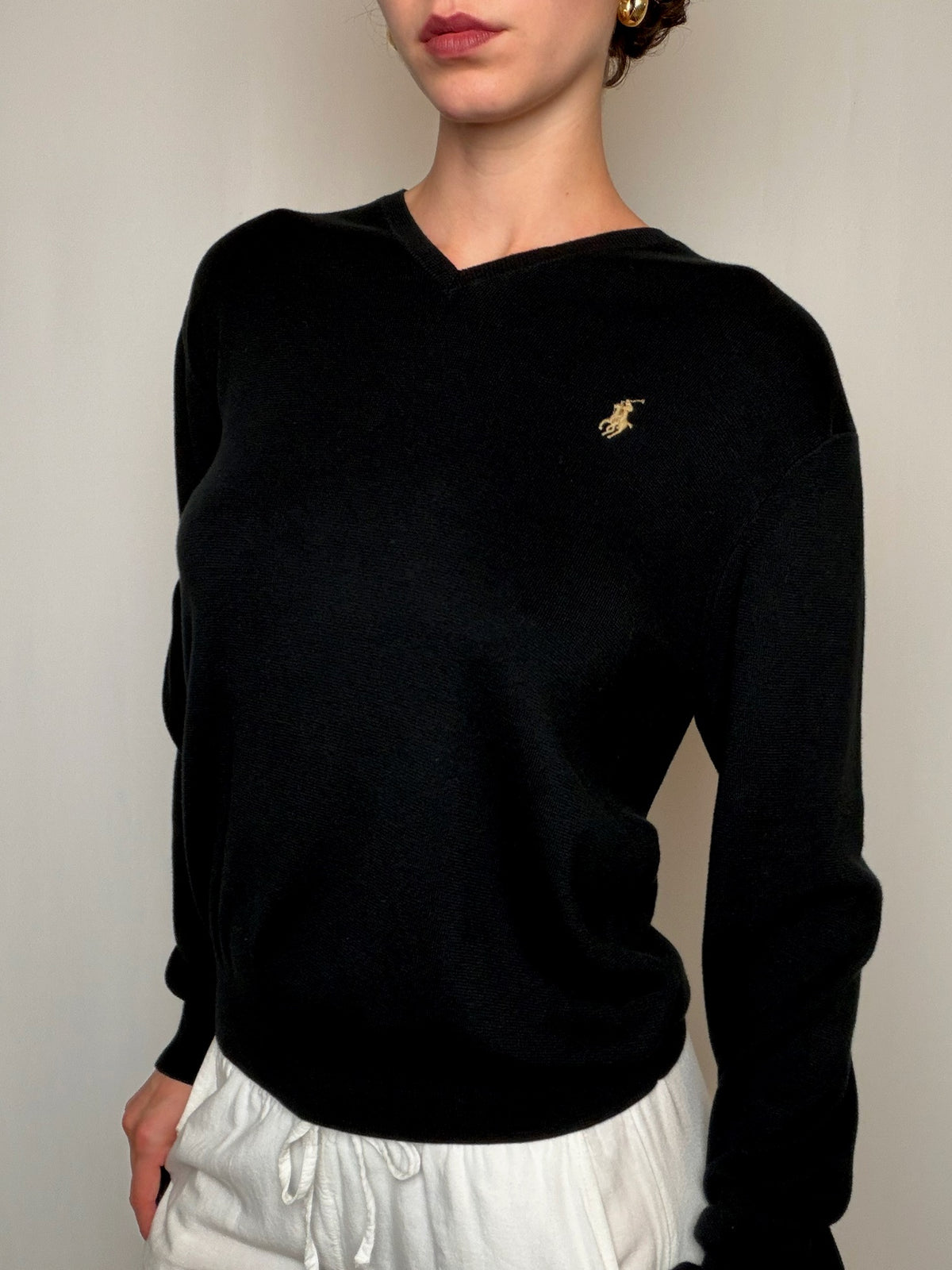 Pull Noir Ralph Lauren M vintage