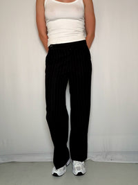 Pantalon noir rayé S vintage