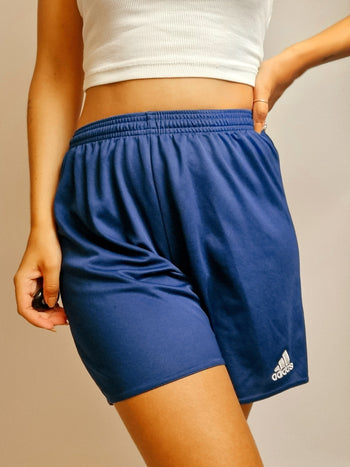 Short vintage bleu foncé Adidas M