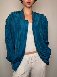 Jackets Bleu Pétrole sans marque L vintage