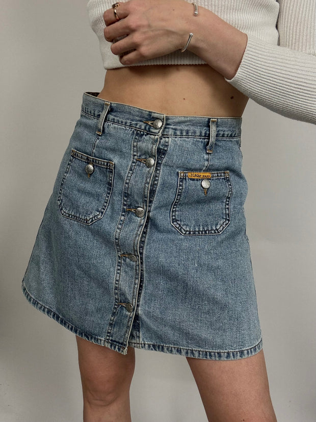 Mini Jupe Vintage en Jeans S/M