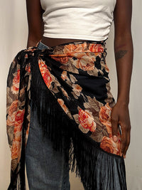 Foulard à frange vintage