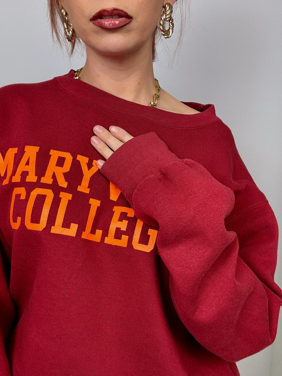 Vintage S campus red sweater