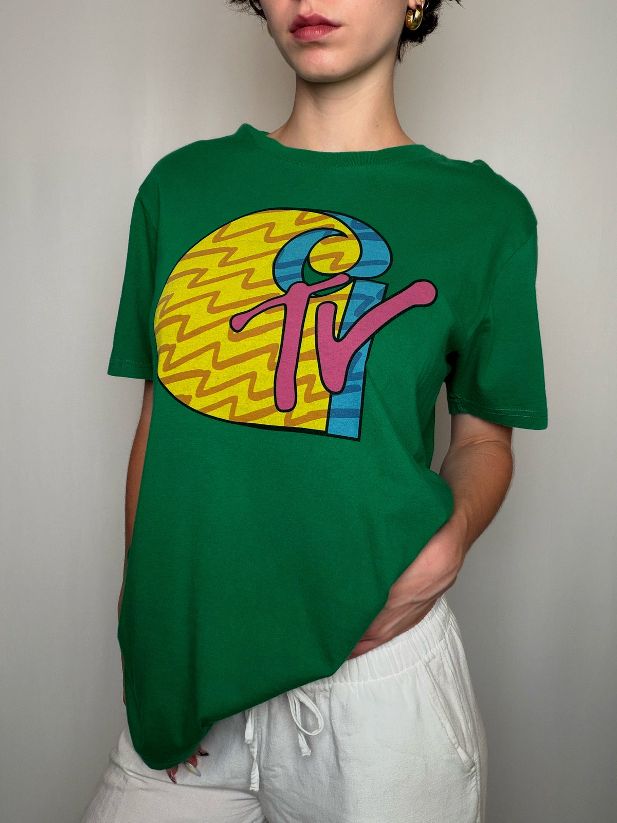 T-shirt Vert Carhartt x MTV M vintage