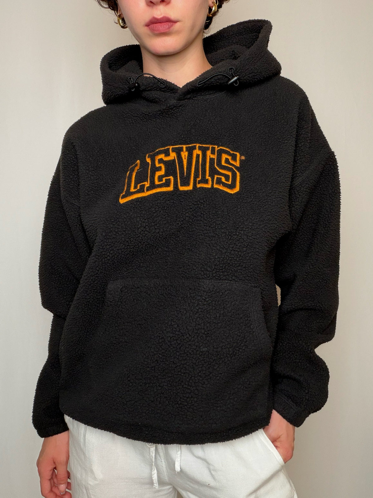 Polaire épaisse noire Levi's S vintage