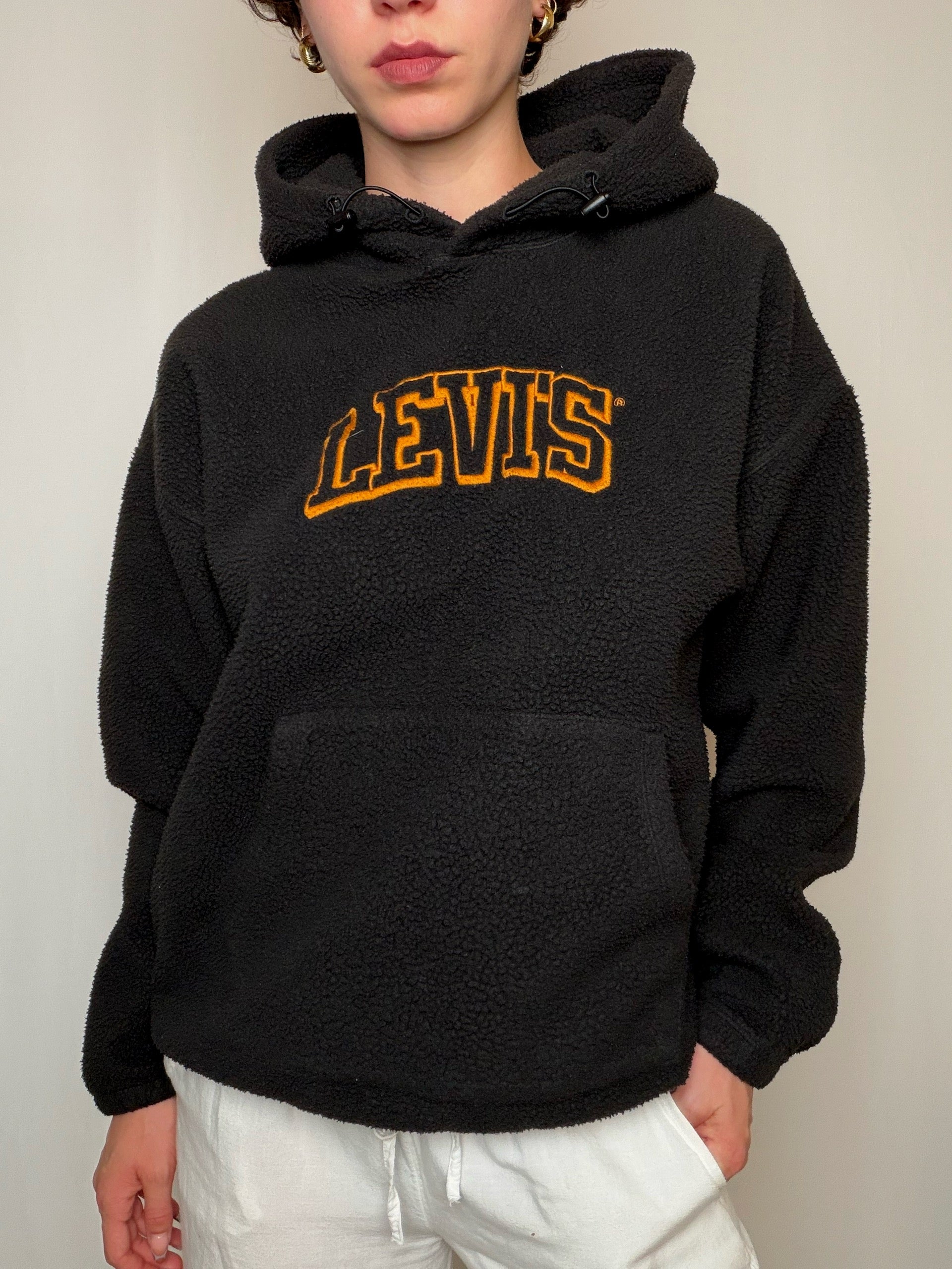 Polaire épaisse noire Levi's S vintage