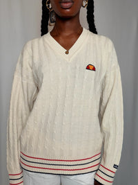 Pull Ivoire Ellesse M vintage