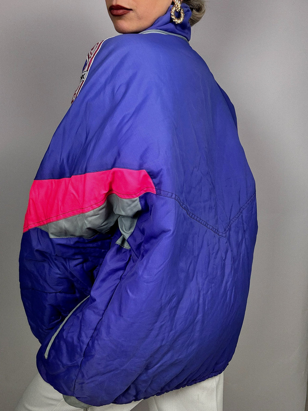 Asics purple, gray and pink jacket