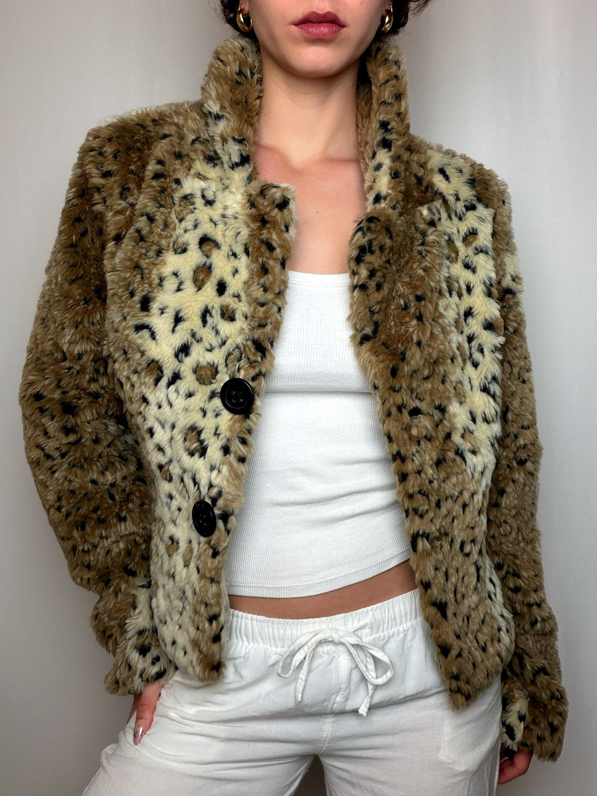 Jacket imprimée léopard L/XL vintage
