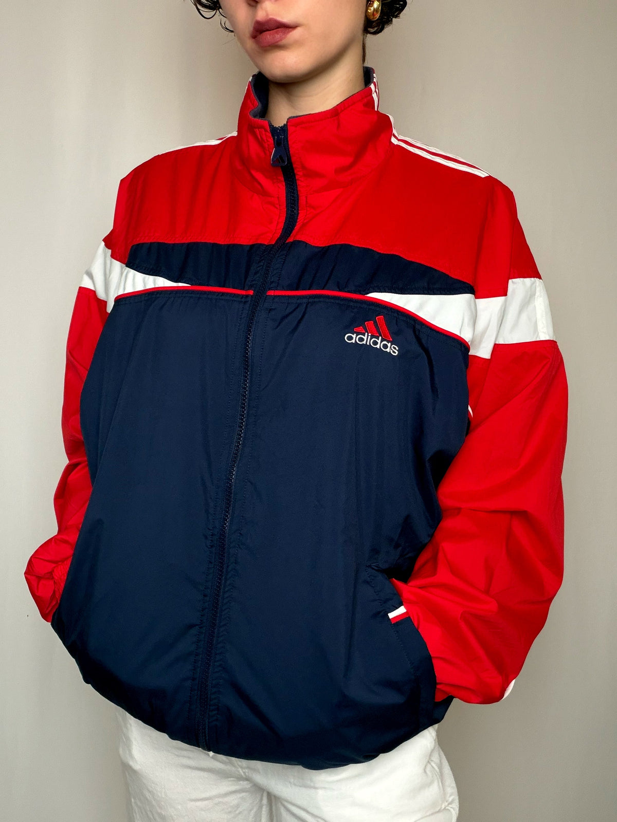 Jacket tricolore Adidas M vintage
