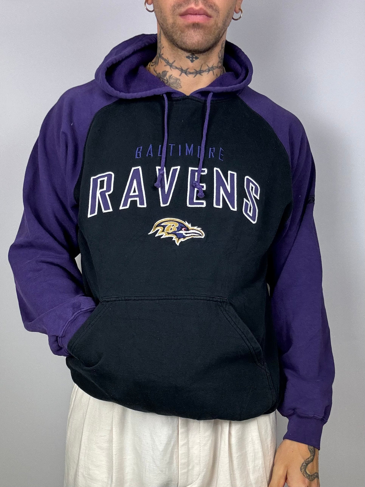 Reebok Purple and Black Raven Hoodie
