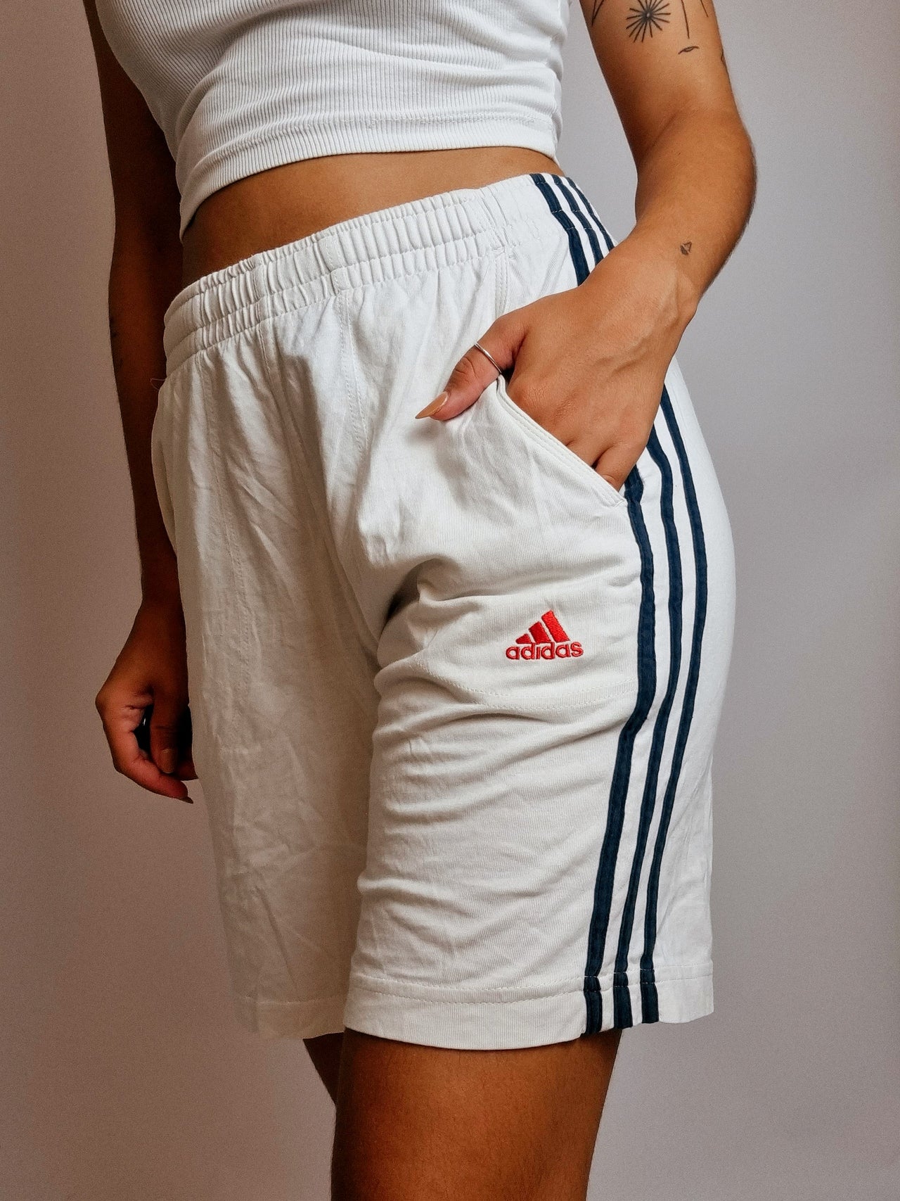 Short vintage blanc Adidas S