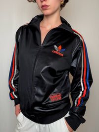 Jacket de sport noir irisé Adidas S vintage