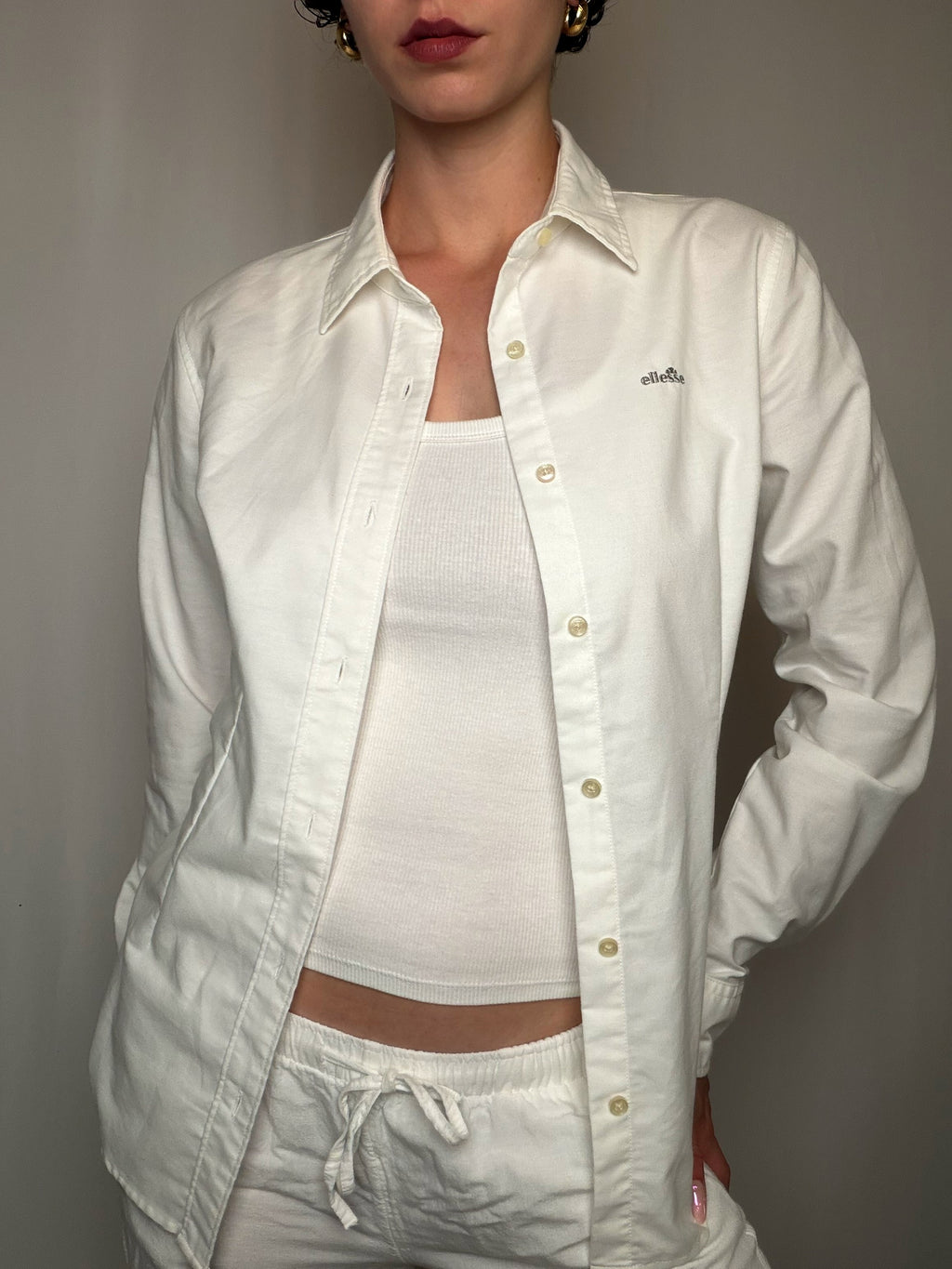 Chemise Blanc Ellesse S vintage