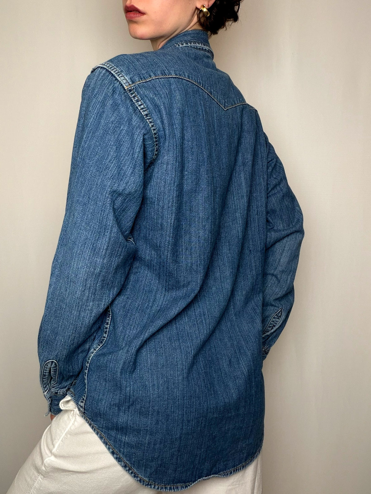Chemise en jean bleu Lee S vintage