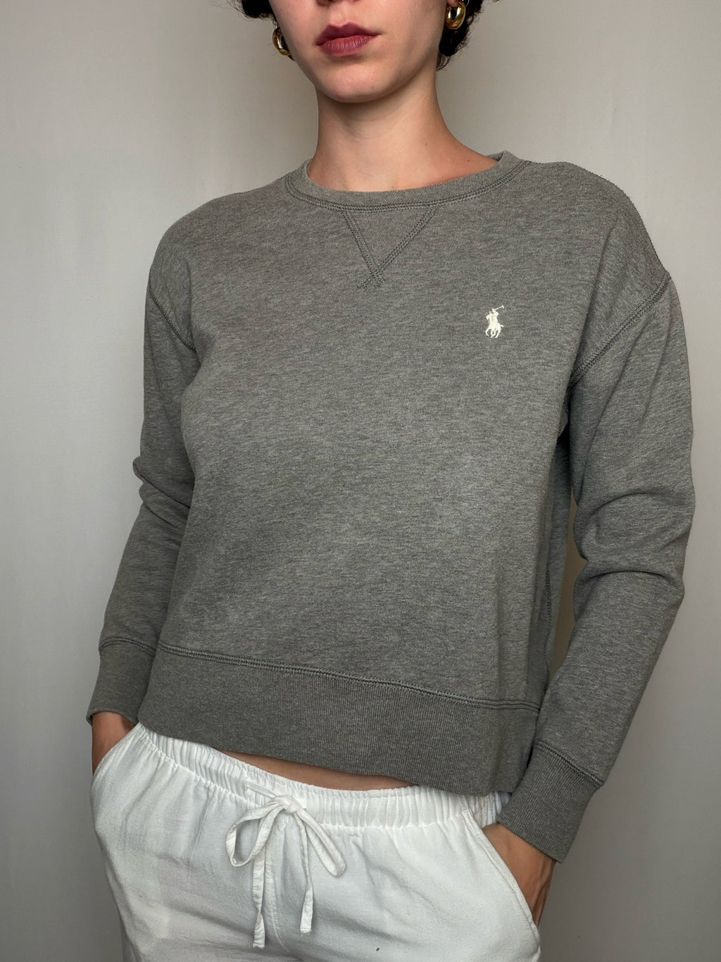 Sweat gris Ralph Lauren S vintage