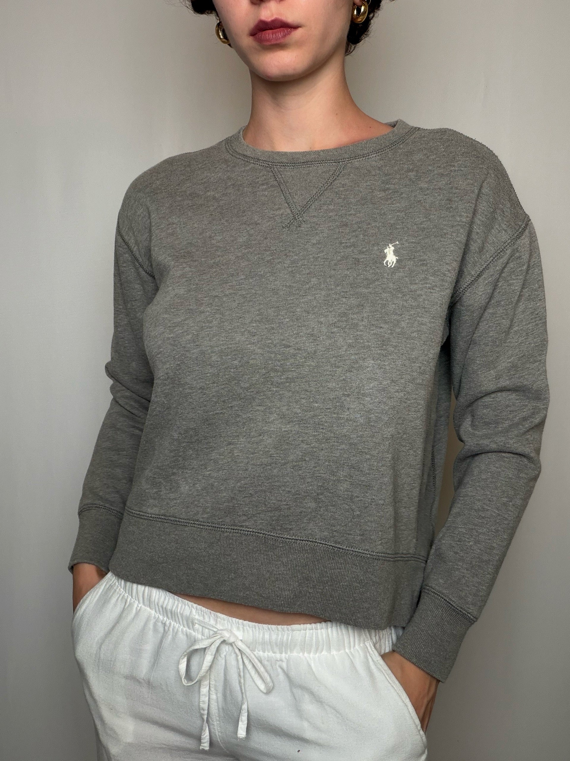 Sweat gris Ralph Lauren S vintage