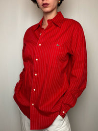 Chemise Rouge Lacoste S/M vintage