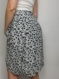 Jupe fleurie vintage bleue