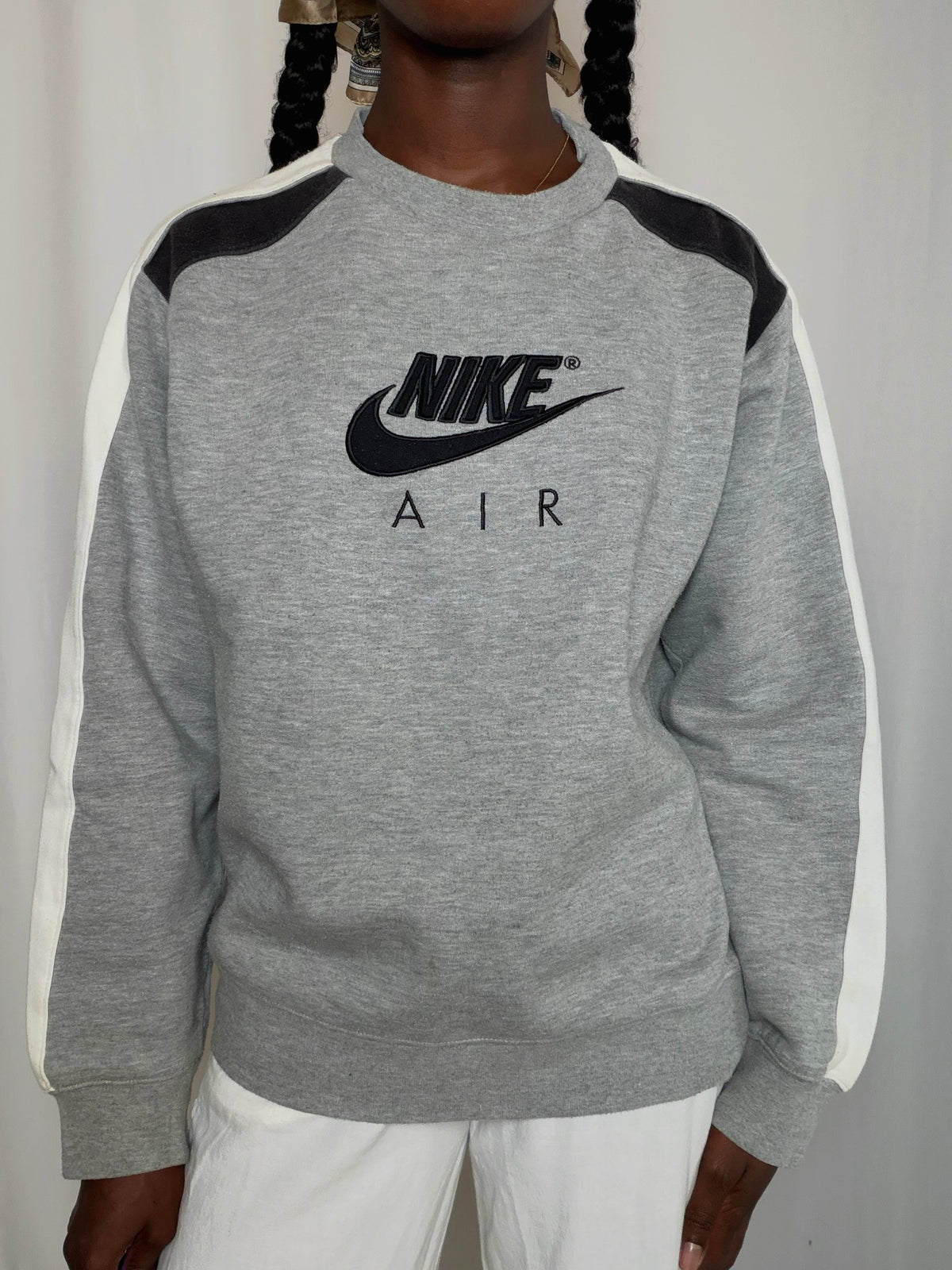 Sweat Gris Chiné Nike M vintage