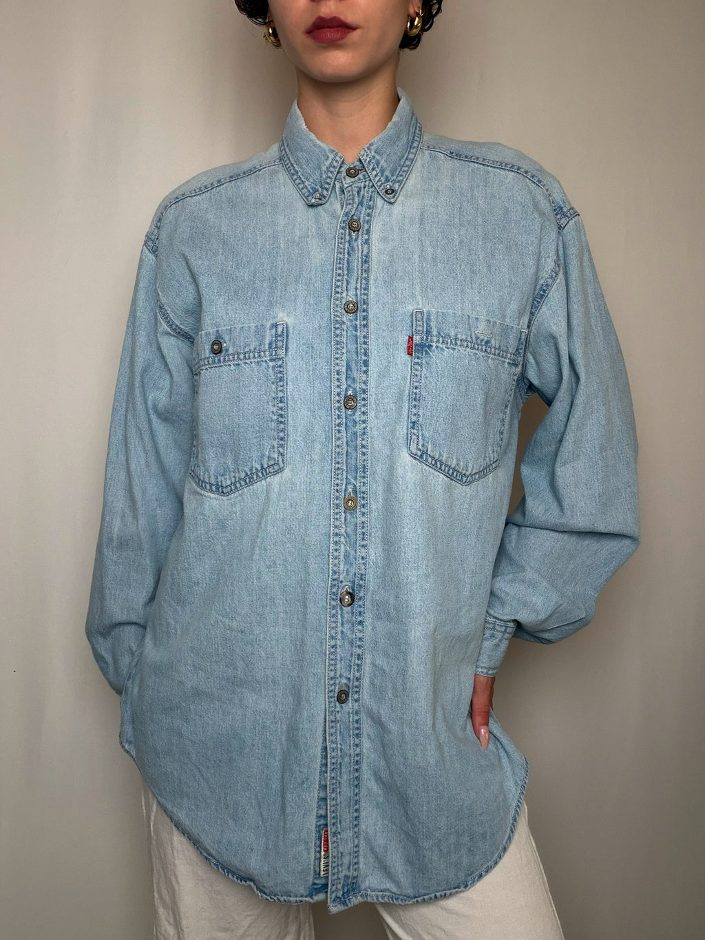 Chemise en jean oversized bleu clair Levi's M vintage