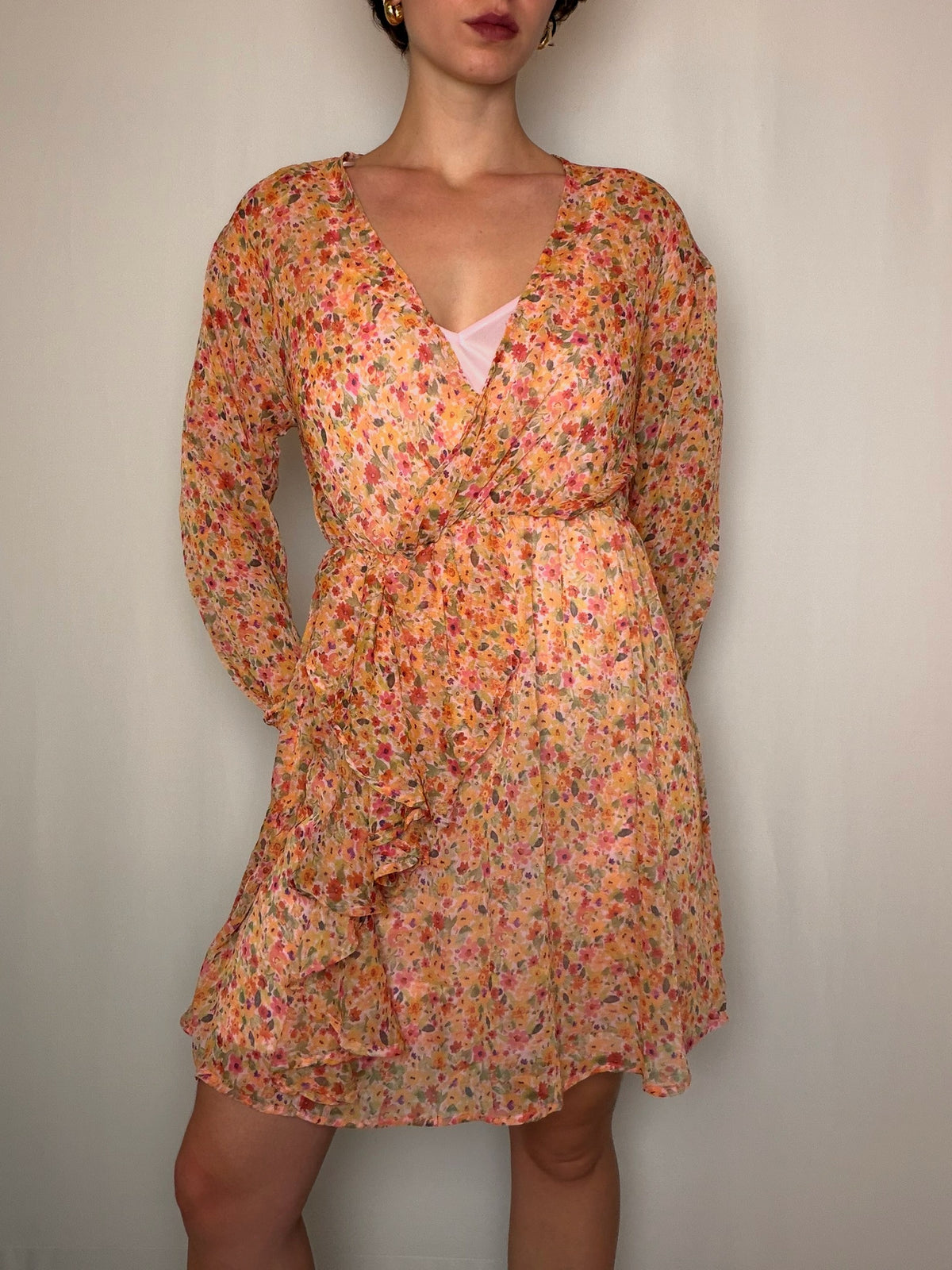Robe imprimée à fleurs M vintage