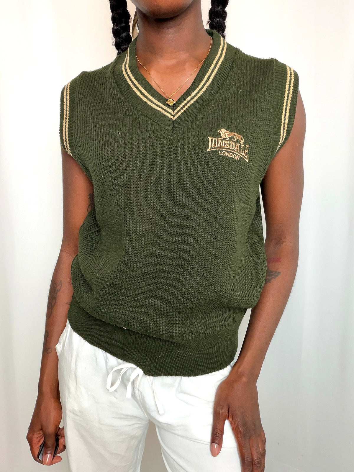 Gilet vert Lonsdale S vintage