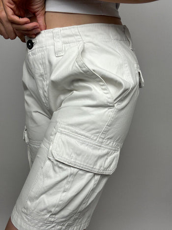 Short cargo blanc vintage