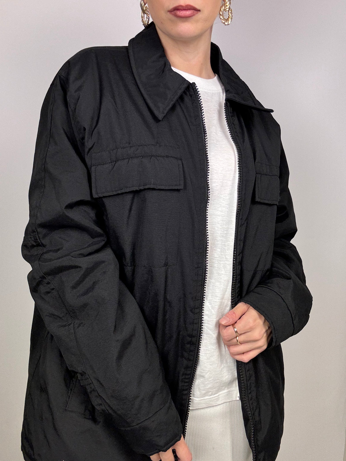Vintage schwarze Levis gefütterte Jacke